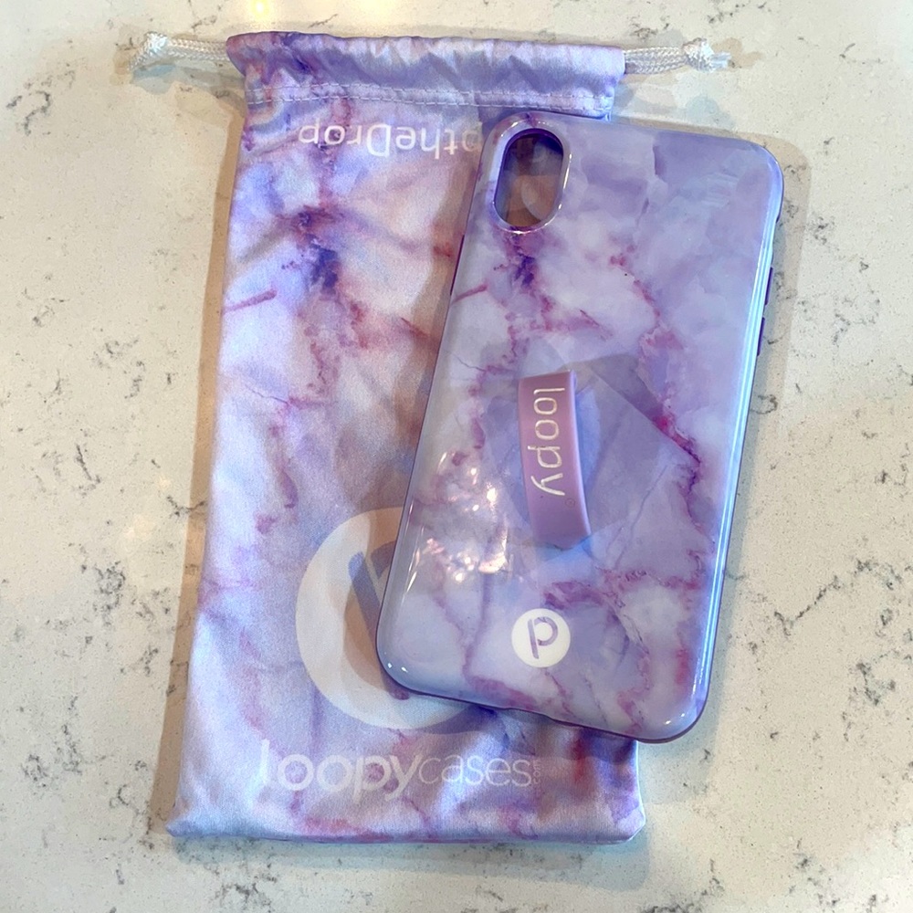 Loopy Purple Marble iPhone X Case